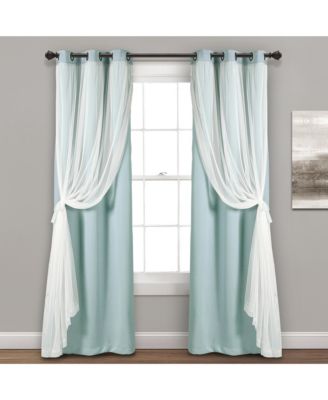 Grommet Sheer Panels With Insulated Blackout Lining