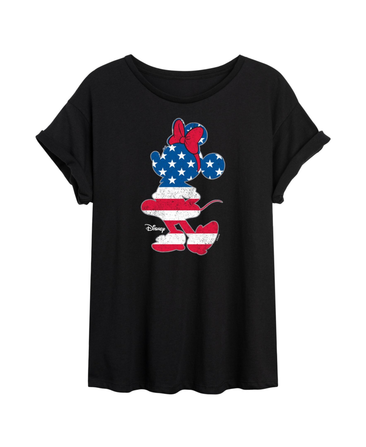 Trendy Juniors Minnie Mouse Graphic Oversized Tee - Black