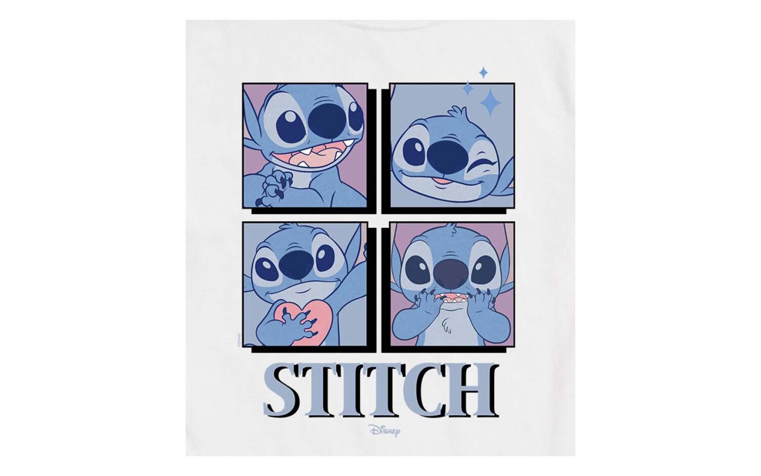 Trendy Juniors Lilo and Stitch grid Graphic Tee