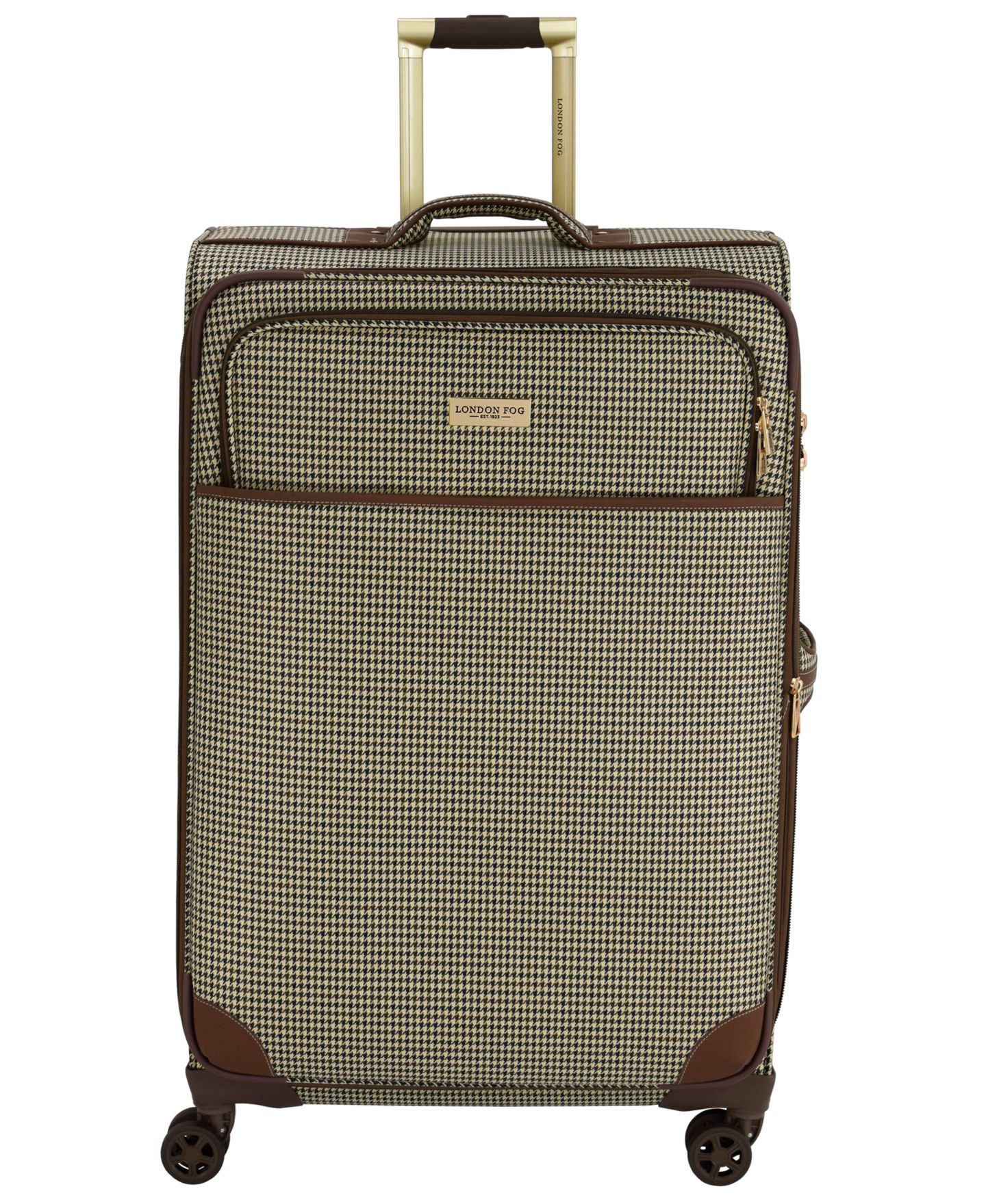 Чемоданы London Fog Cambridge Luggage Collection, цвет: Чёрный белая гусиная лапка — фото 9