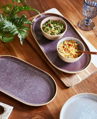 Minerals Medium Oval Platter, Amethyst 