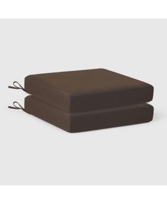 Set of 2 20" x 19" Outdoor Patio Seat Cushions Without Welt
