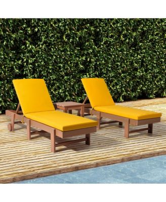 Outdoor Chaise Lounge Chair Cushions Set of 2, 70" x 21.5"