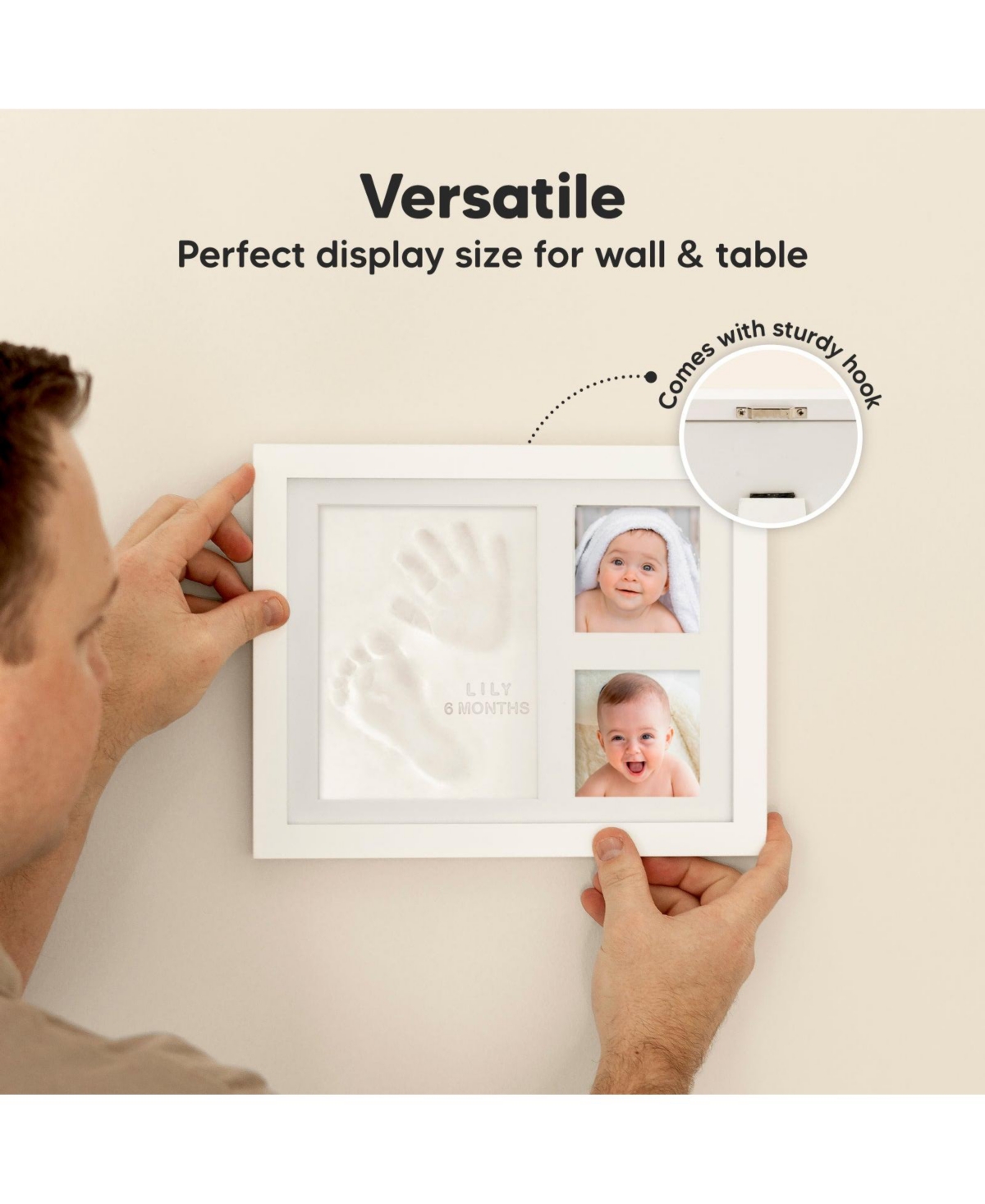 KeaBabies Solo Baby Hand and Footprint Kit, Baby Keepsake Picture Frames, Baby Handprint Kit, Newborn Baby Girl, Boy Gifts