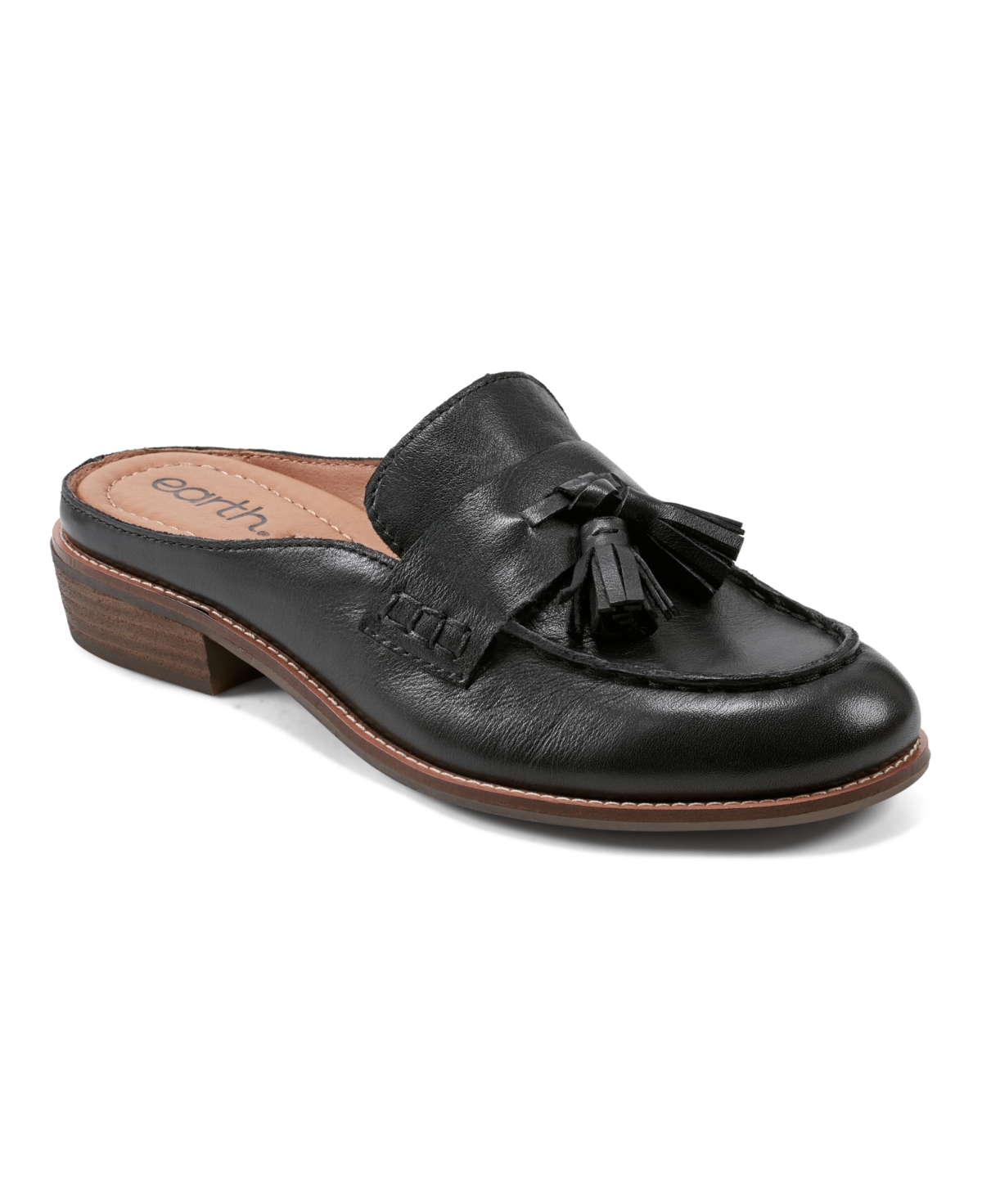 EARTH WOMEN'S EVERETT TASSELS SLIP-ON MULE LOAFERS 