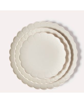 French Perle Scallop 4 Piece Place Setting