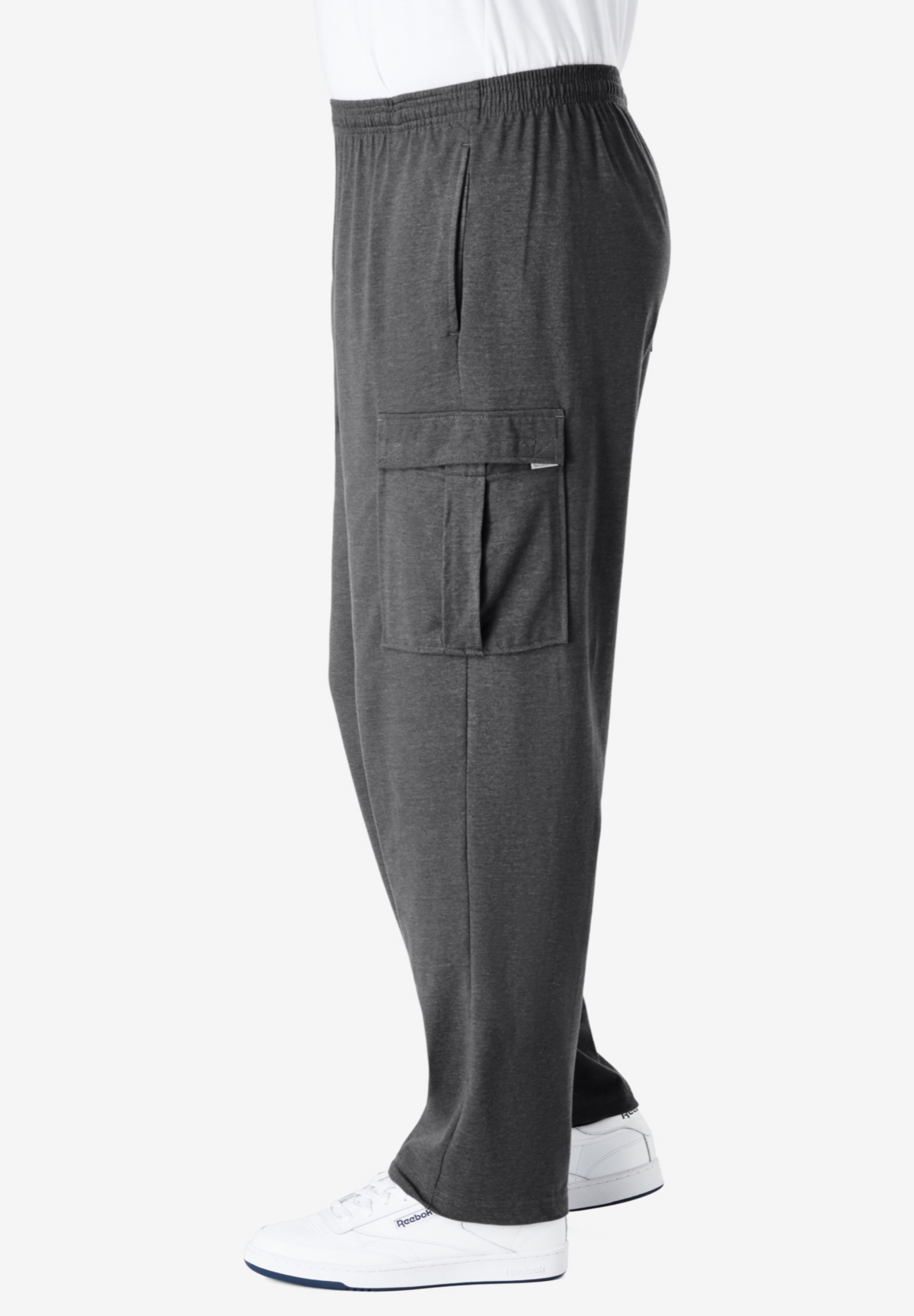 KingSize Big & Tall Lightweight Jersey Cargo Sweatpants