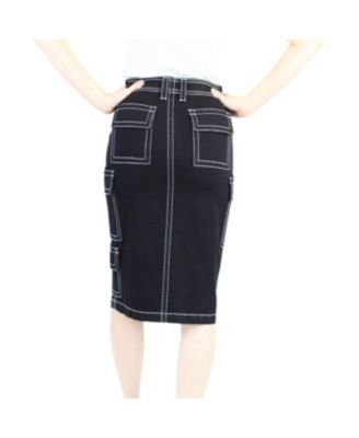 Women's Black Cargo Skirt