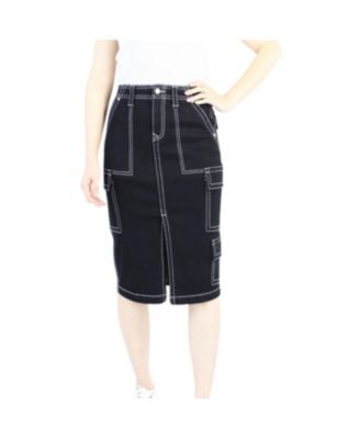 Indigo Poppy Women's Black Cargo Skirt Macy's