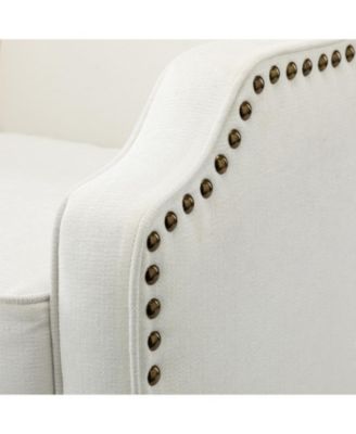 Orphne Contemporary Armchair with Solid Wood Legs