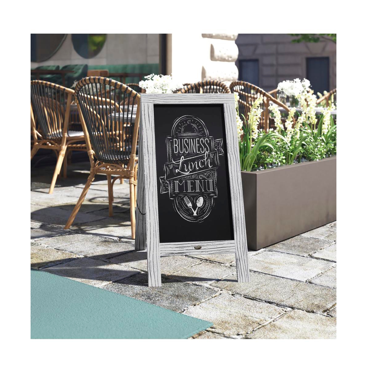 Hbcy Creations Magnetic A-Frame Chalkboard Deluxe Set / Outdoor Sidewalk Chalkboard Sign / Large X