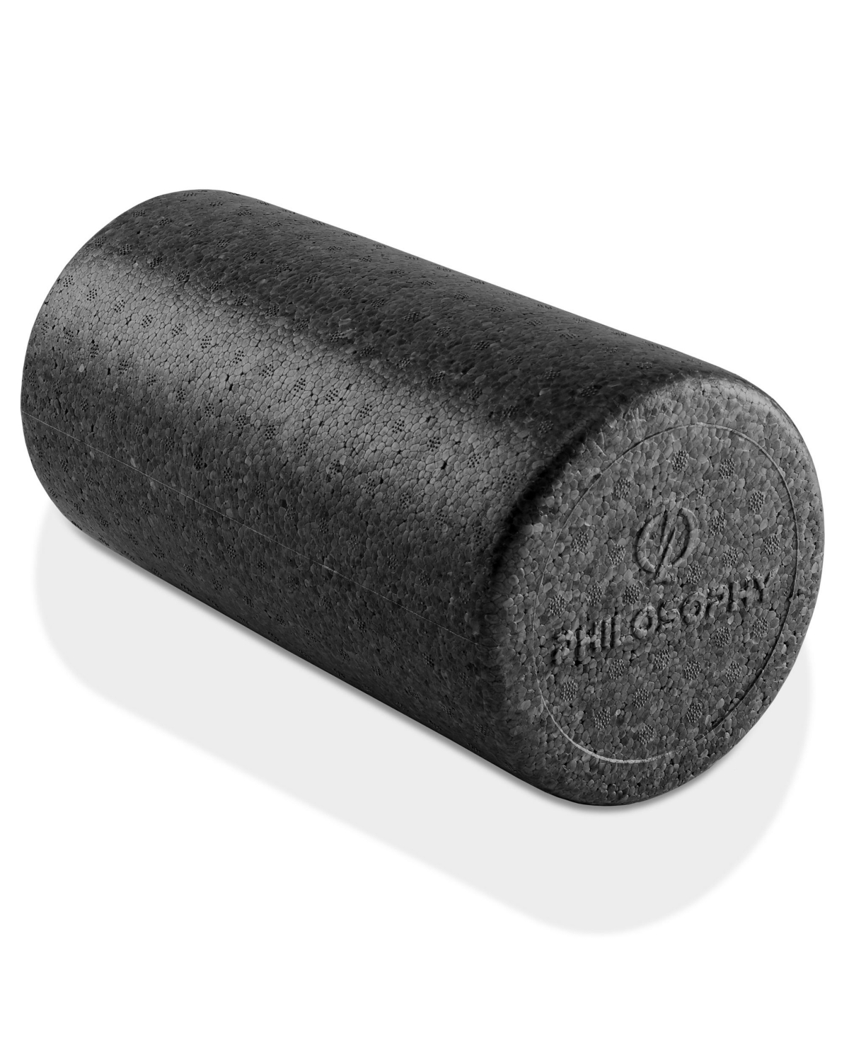 12" High-Density Foam Roller for Exercise, Massage, Muscle Recovery - Round, Black - Black