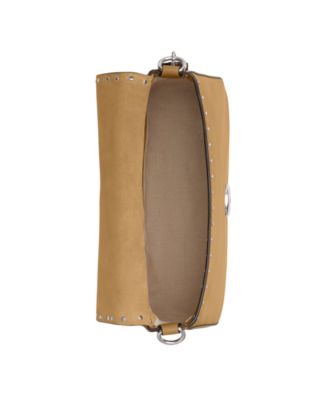 Soft Tabby Leather with Rivets Shoulder Bag