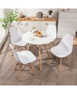 5 Pieces Table Set With Solid Wood Leg For Dining Room