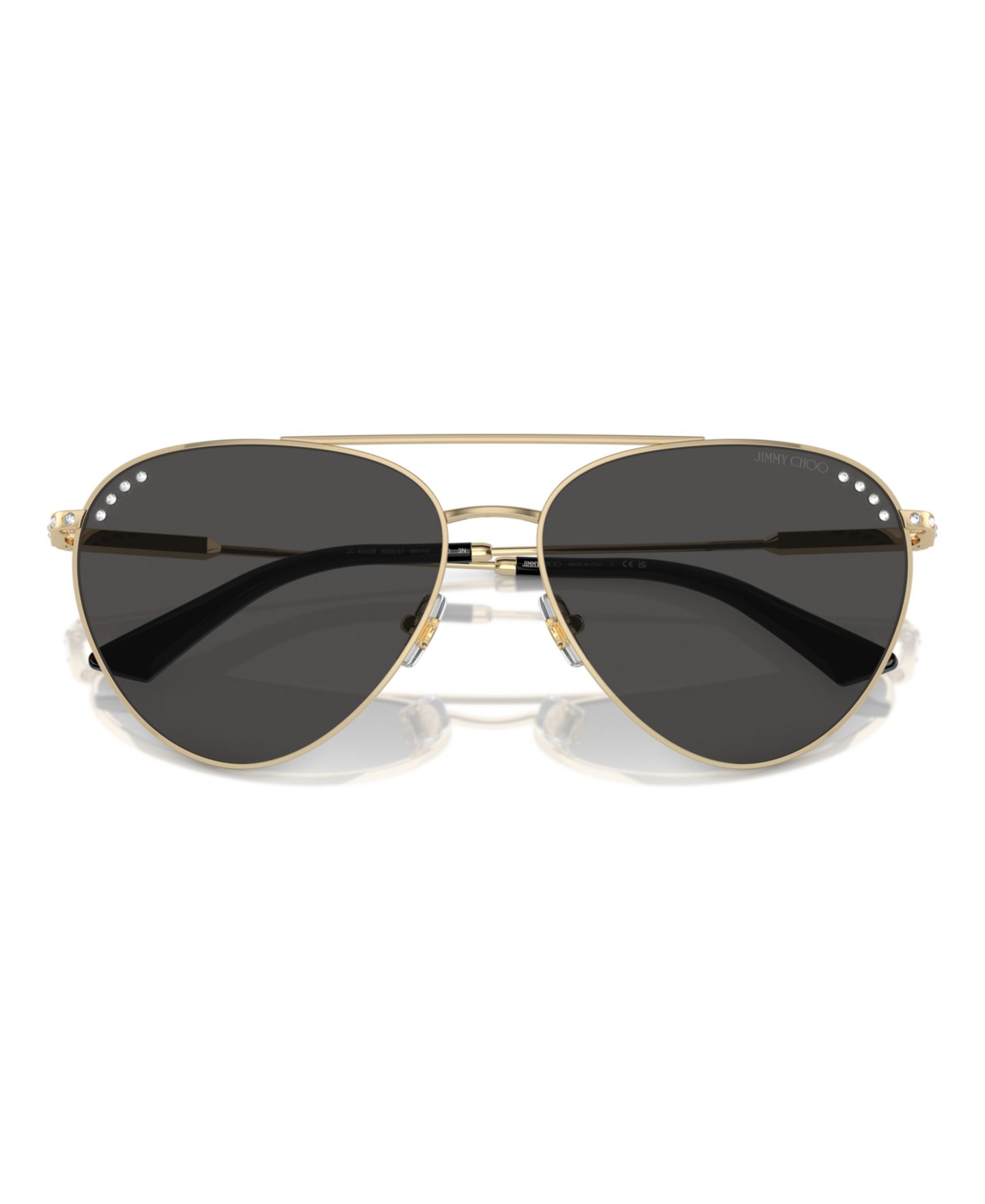 Женские солнцезащитные очки Jimmy Choo Sunglasses JC4002B, цвет: Тёмный серый — фото 5
