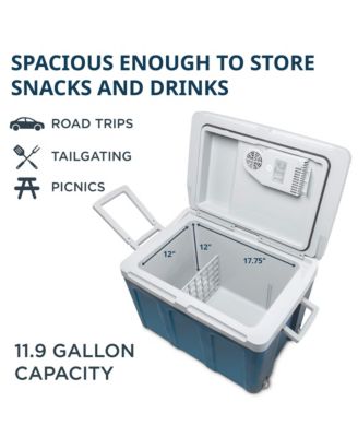 Electric Cooler & Warmer, 45 L Portable Cooler w/Wheels