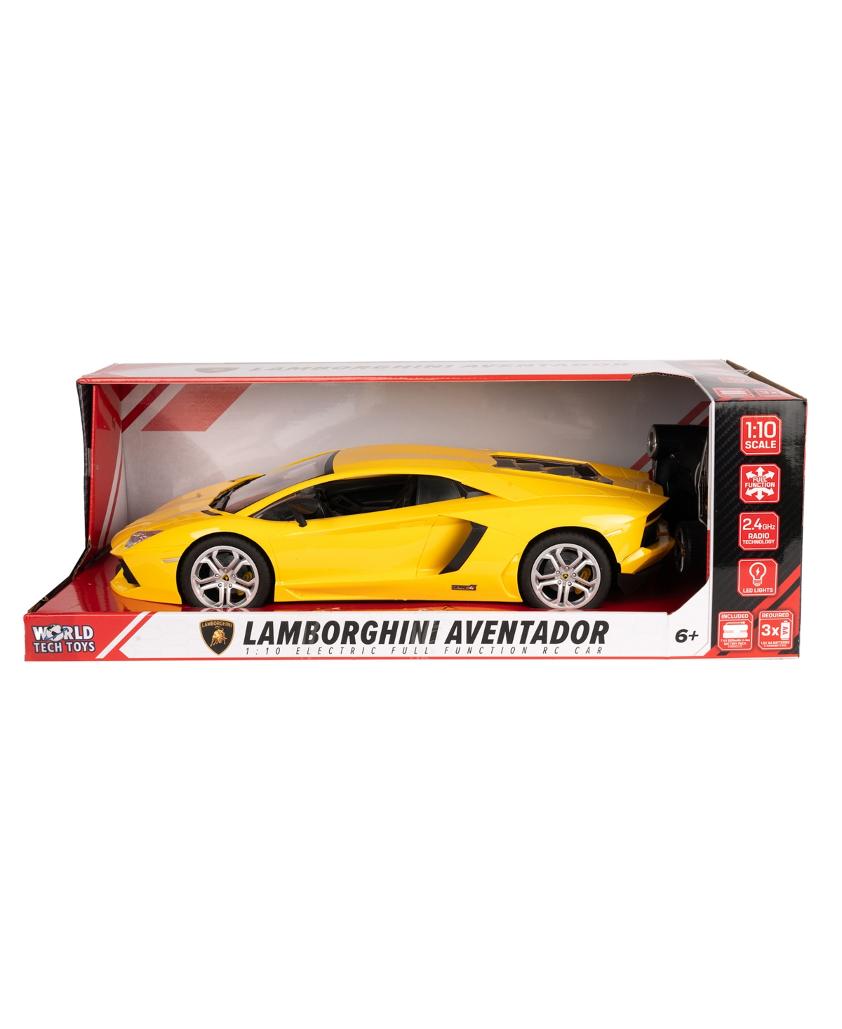 World Tech Toys 1:10 Lamborghini Aventador Electric Rc Car In Yellow
