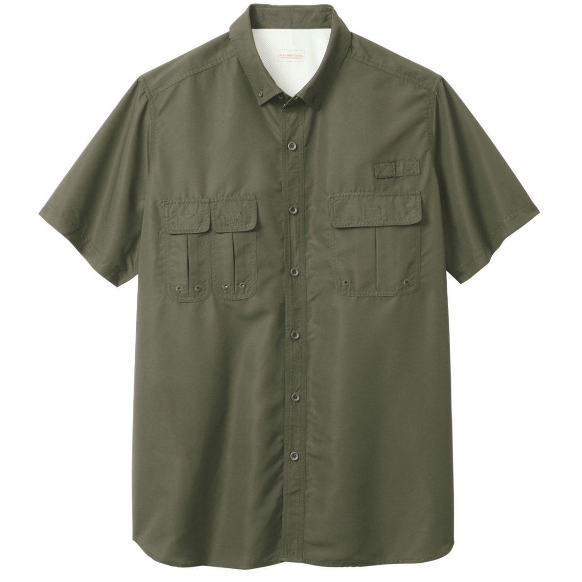 Big & Tall by KingSize Off-Shore Short-Sleeve Sport Shirt - Olive