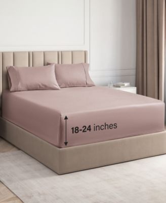 4 Piece Extra Deep Pocket Microfiber Sheet Set - Queen