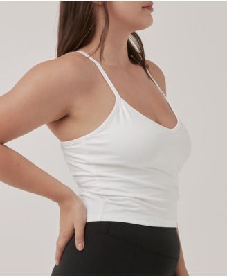 (取寄) パクト レディース エブリデイ シェルフ ブラ クロップド キャミソール 3-パック PACT women Everyday Shelf Bra Cropped Camisole 3-Pack White Pact Women's Organic Cotton Everyday Shelf Bra Cropped