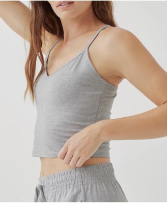 Women's Organic Cotton Everyday Shelf Bra Cropped Camisole 3-Pack