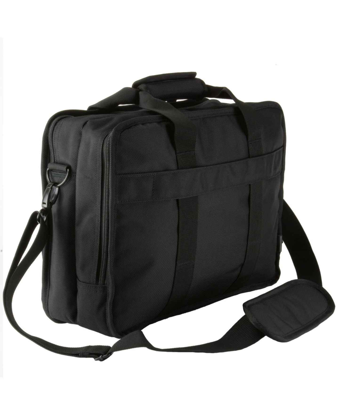 Мужская сумка Alpine Swiss Conrad Messenger 15.6 Inch Laptop Briefcase with Tablet Sleeve, цвет: Чёрный — фото 7
