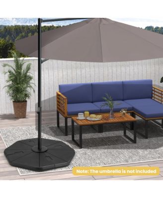 4PCS Fillable Umbrella Base Stand Patio Offset Cantilever Umbrella Base Garden