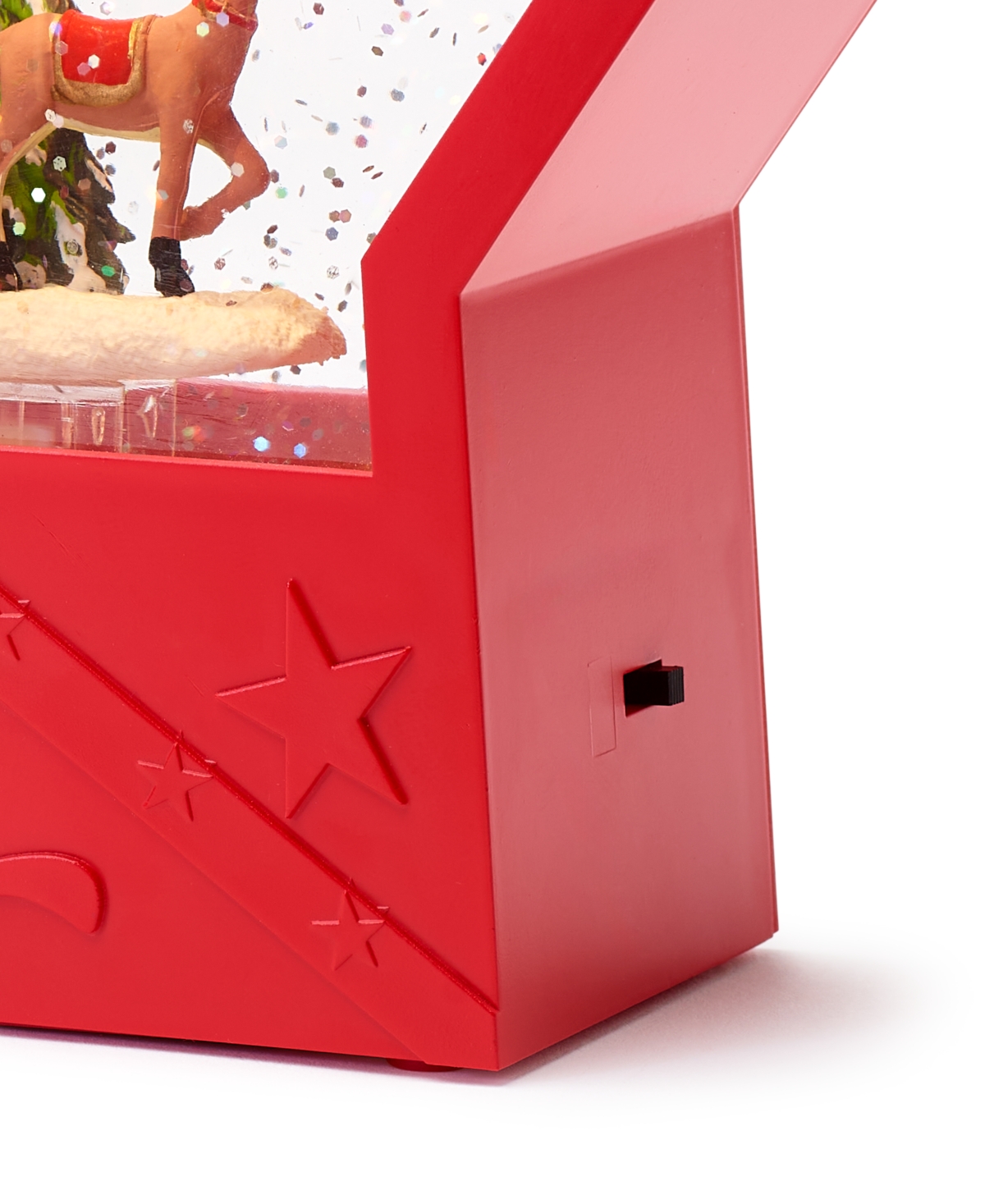 Holiday Lane Christmas Cheer Led Red Star Santa Waterglobe, Exclusively at Macy's