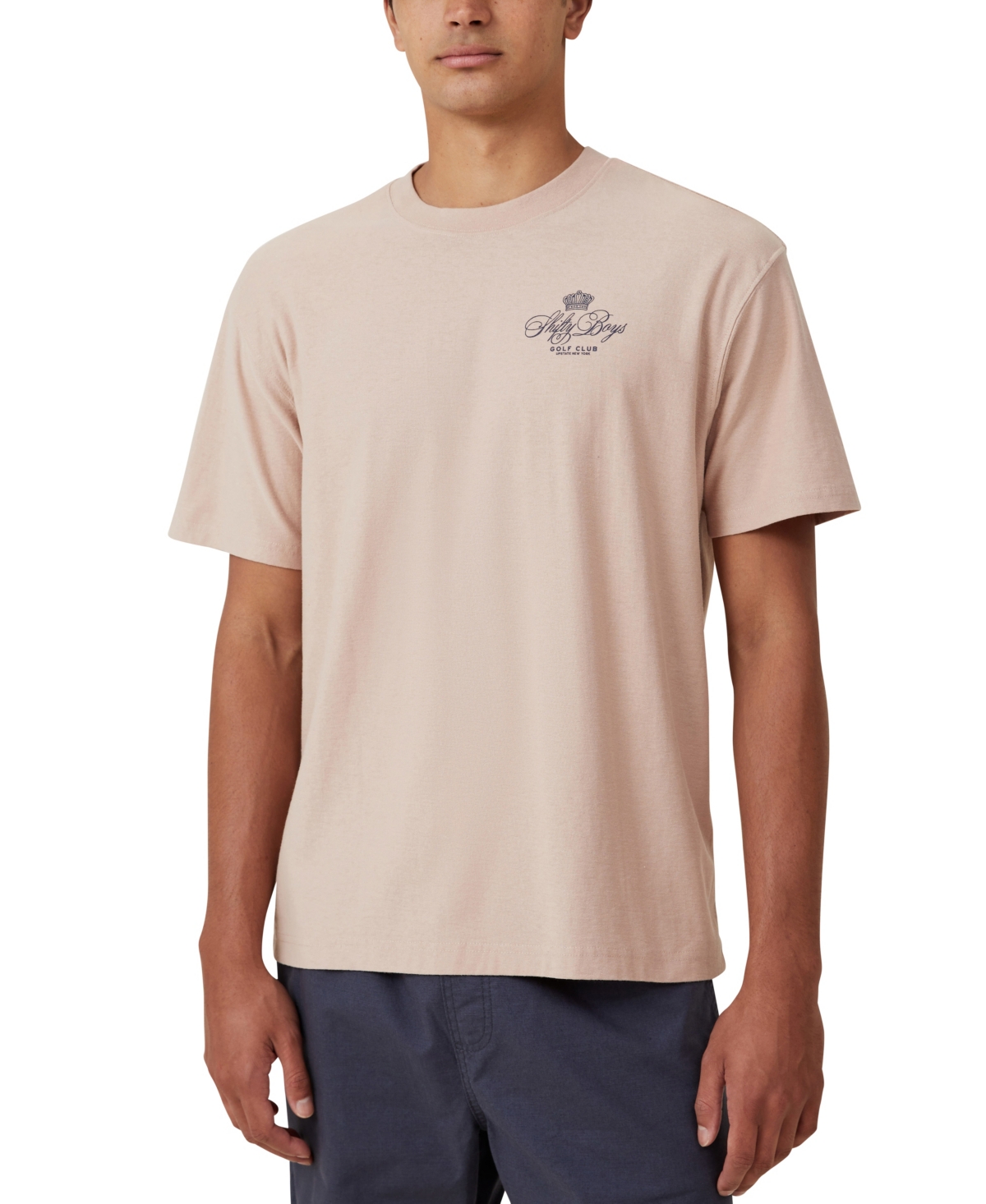 Cotton On Men's Premium Loose Fit Art T-shirt In Dusty Blossom,shifty Boys Golf Club