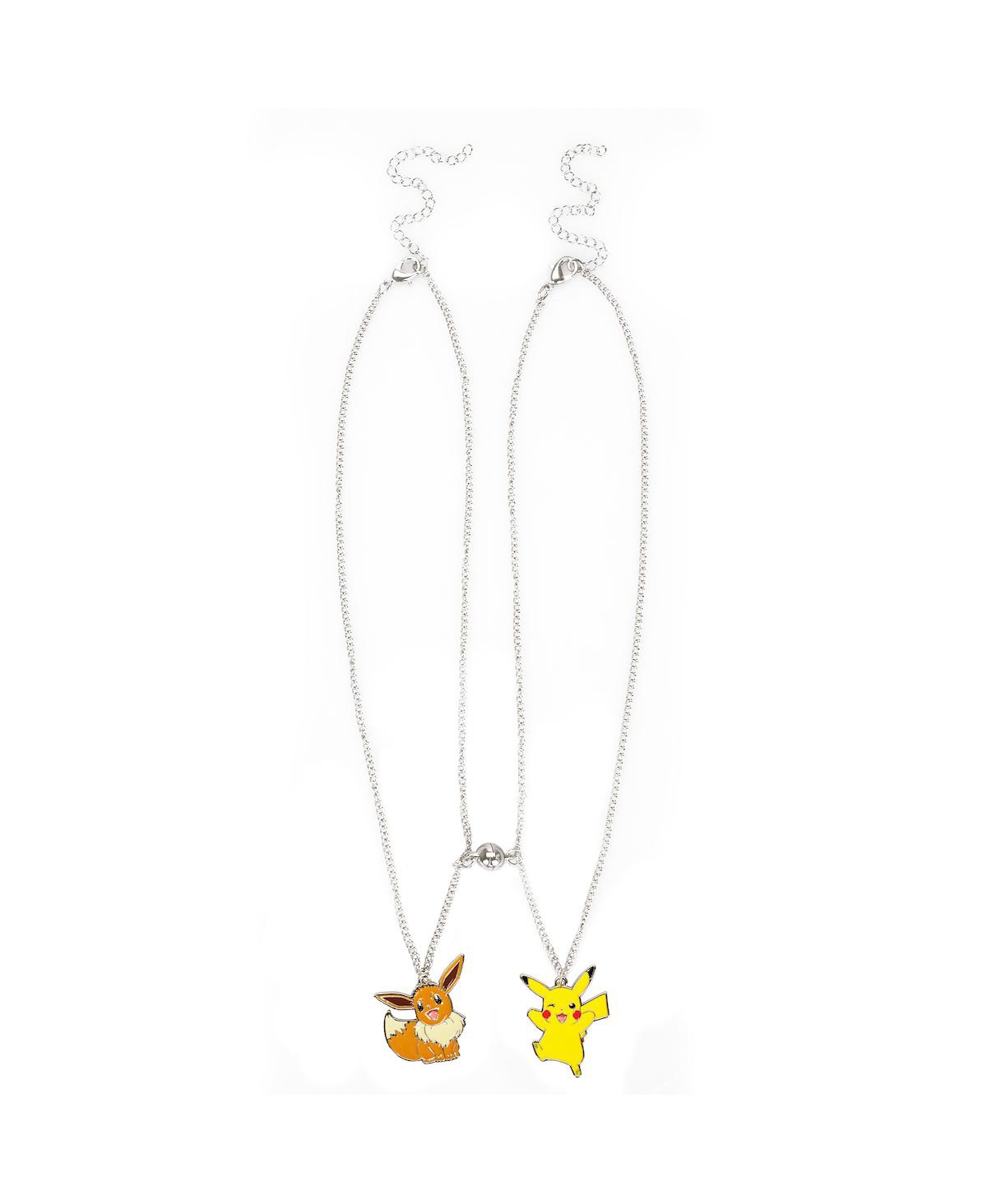 Pikachu & Eevee Besties Magnetic Bead Necklace Set - Multicolored