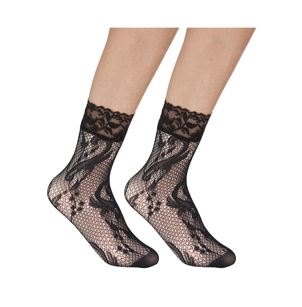 Shop Stems Women's Dynasty Fishnet Socks In Black