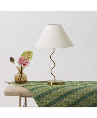 Squiggle 22" LED Contemporary Modern Table Lamp with Empire Shade