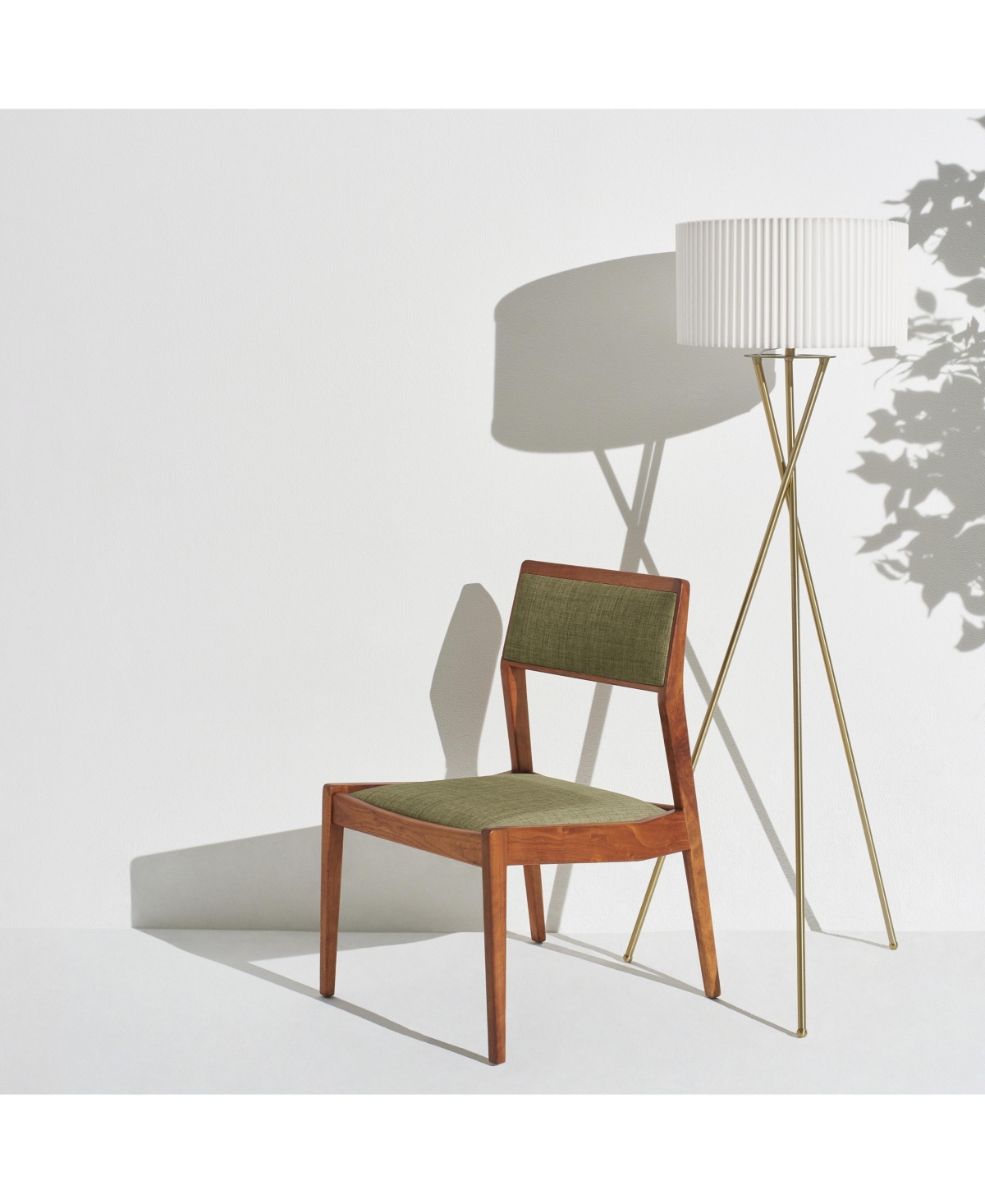 Brightech Jaxon Led Contemporary Tripod Floor Lamp with Pleated Shade