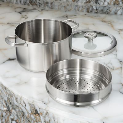 Graphite 3Pc Recycled 18/10 Stainless Steel Steamer Set