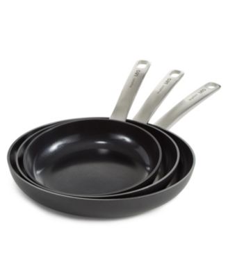 Graphite 3Pc Non-stick Ceramic Frying Pan/Skillet Set