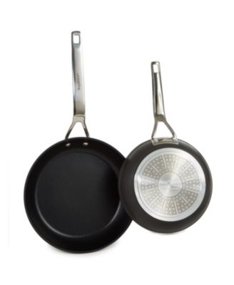Essentials 2Pc Non-stick Hard Anodized Fry Pan Set, Black