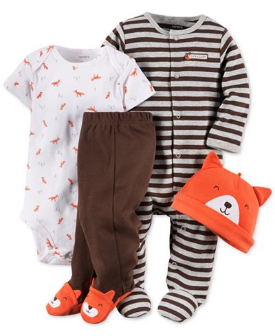 Carters Baby Boys 4-Piece Fox Layette Set