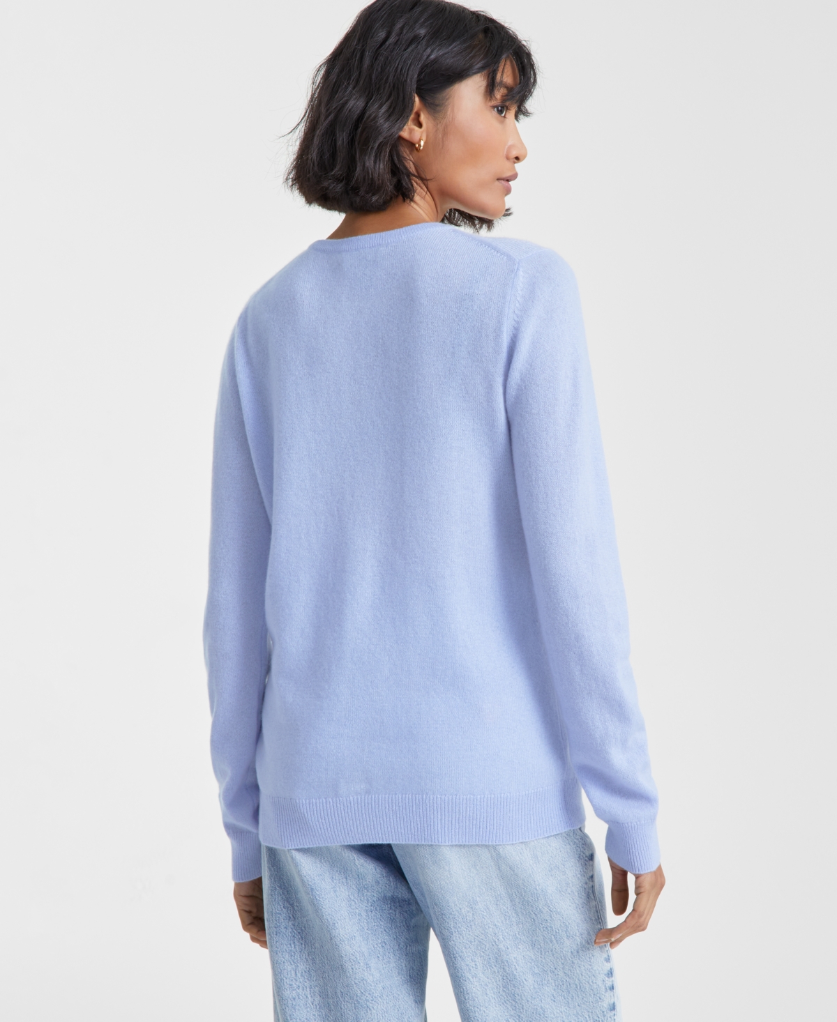 Charter Club 100% Cashmere Women's Long-Sleeve Crewneck Sweater, Created for Macy's