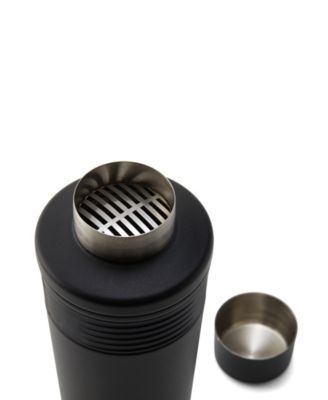 18 oz Stainless Steel Cocktail Shaker, Multi-Use Stainless Steel Topper with 1.5 oz  shot Cap and Strainer