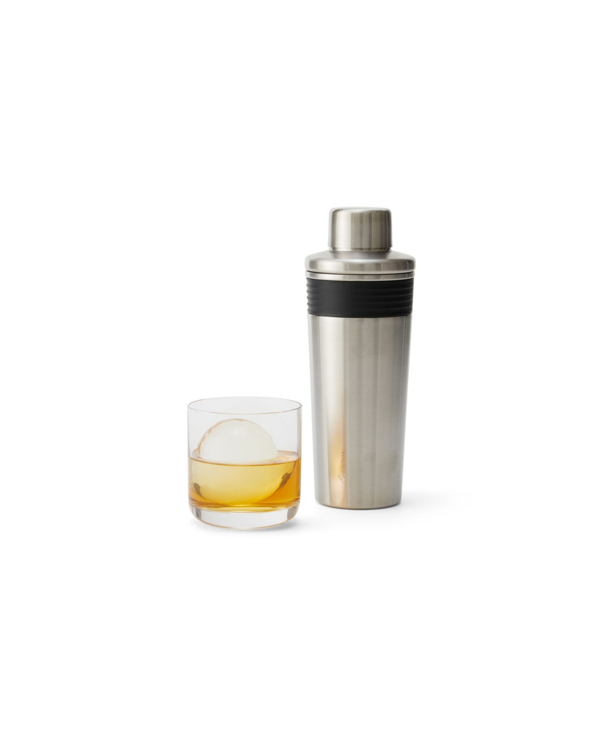 RABBIT 18 OZ DOUBLE INSULATED STAINLESS STEEL COCKTAIL SHAKER WITH 1.5 OZ SHOT CAP AND STRAINER 