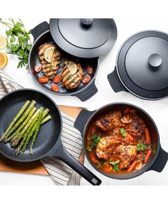 6-Piece Nesting Cookware Set with Silicone Handle Covers