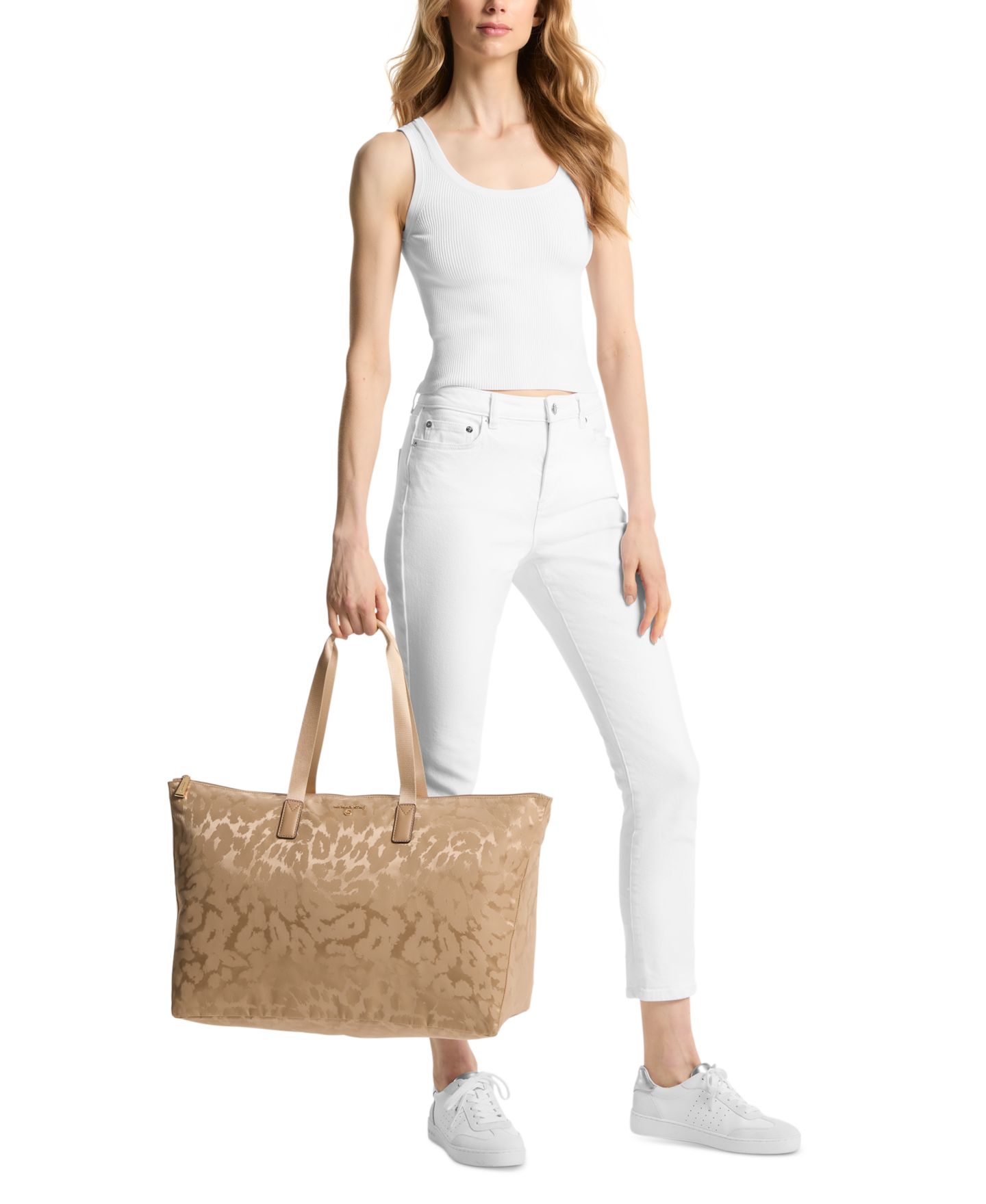Женская сумка Michael Kors Jet Set Travel Large Packable Tote, цвет: Верблюжий — фото 5