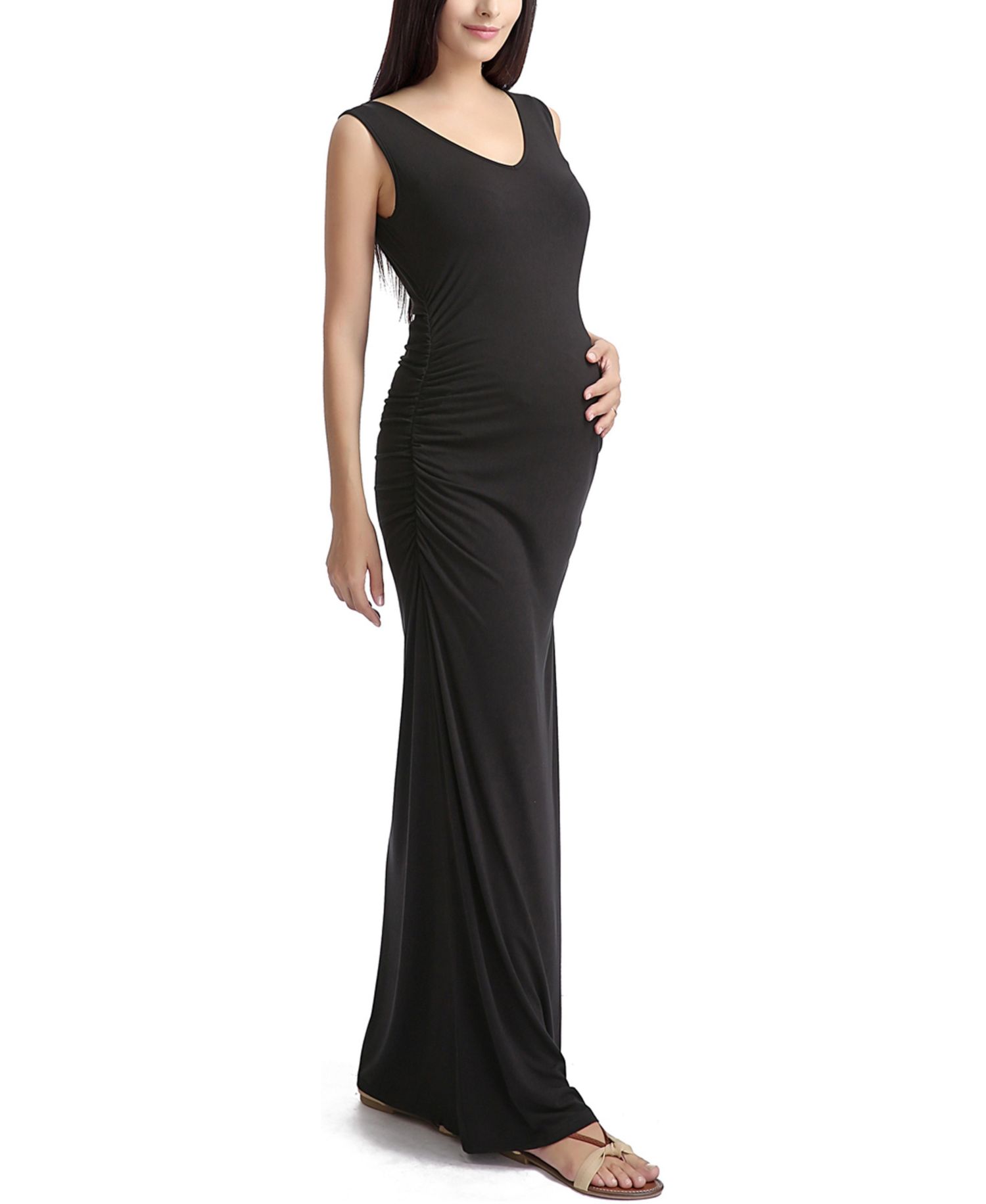 Women's V-Necl Lace Back Maxi Dress