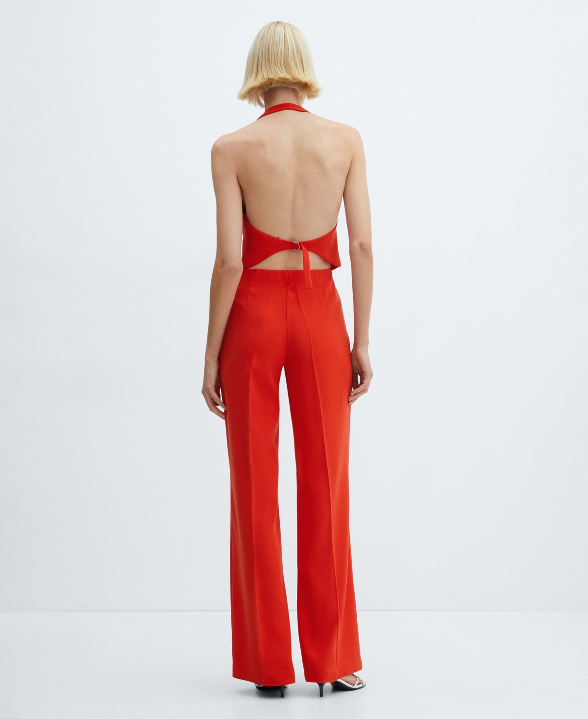 Mango Women's Belted Wide Leg Pants