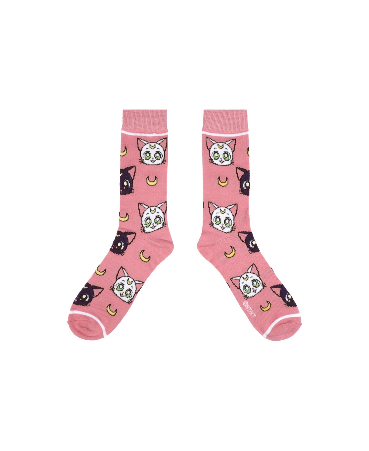 Men's Crystal Luna & Artemis Crew Socks - Pink
