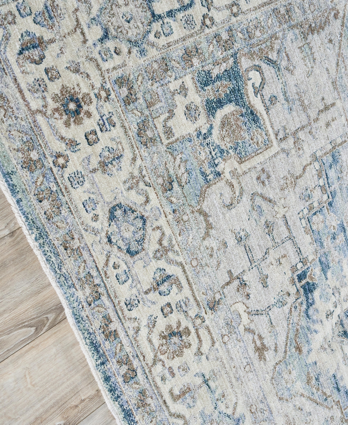 The Met X Exquisite Rugs Vintage Looms Vtl-77 8'x10' Area Rug In Blue,beige