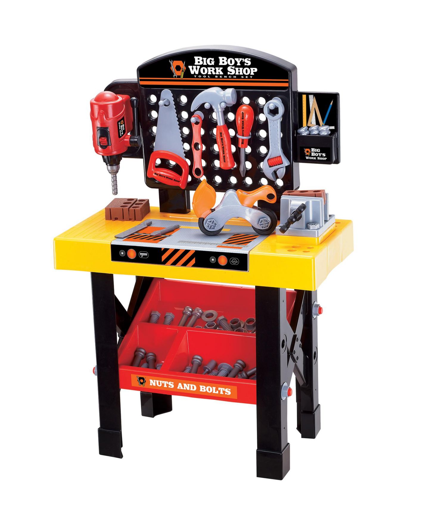 Детские игрушки World Tech Toys Big Boy's Work Shop 54-Piece Workshop, Ages 3+ — фото 1