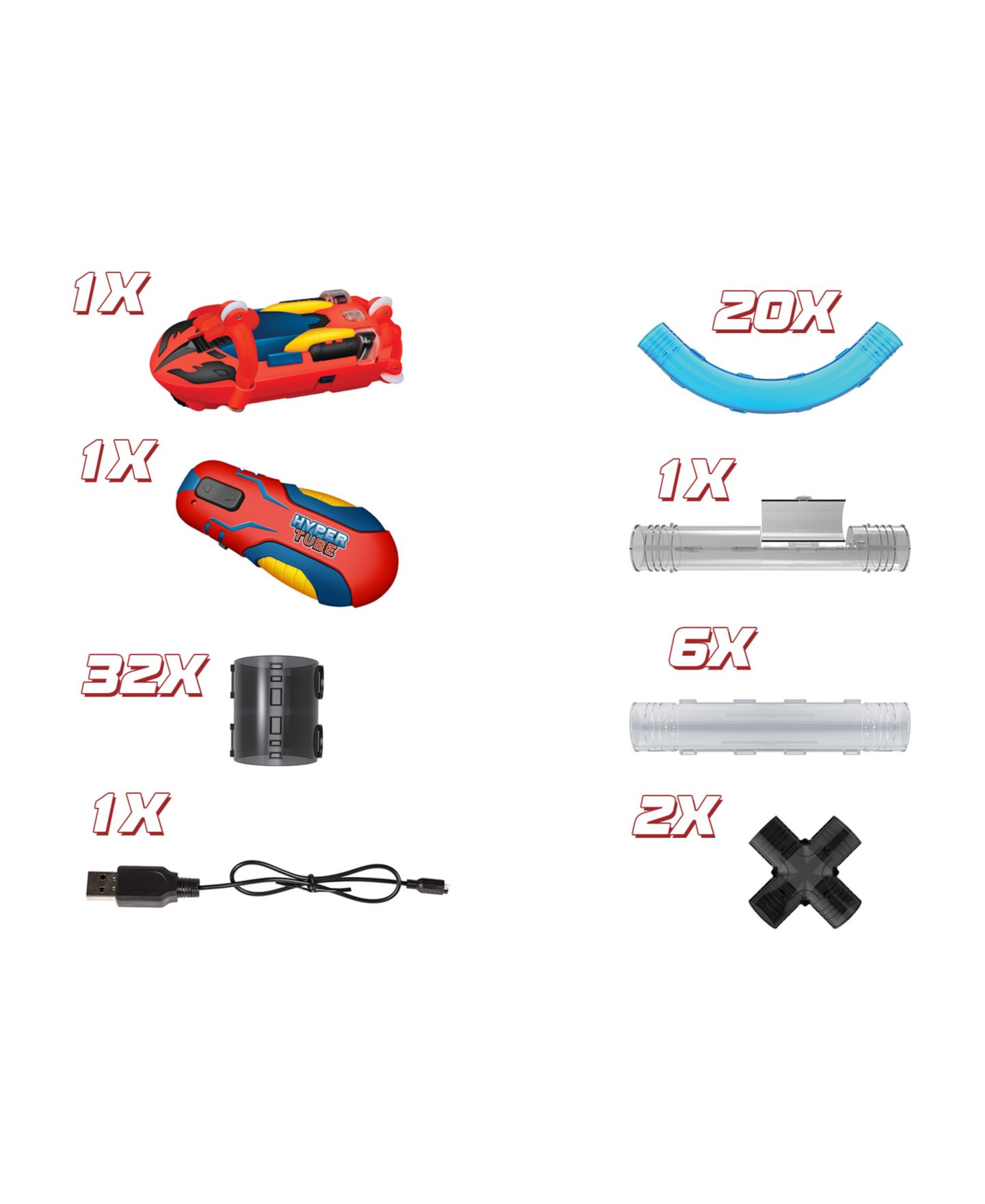 Детский игровой набор World Tech Toys Hyper Tube Remote-Control 65-Piece RC Racing Playset — фото 4