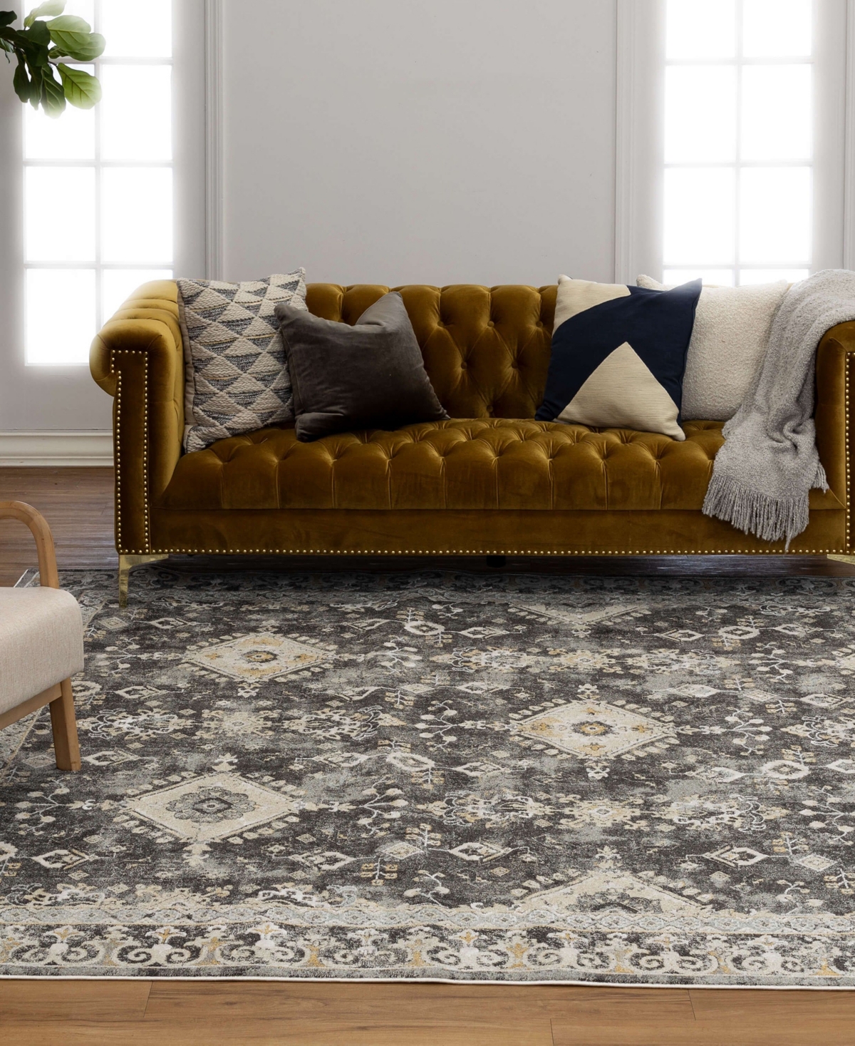 Karastan Windermere Ravenglass Area Rug, 7'10 X 10'3 In Charcoal