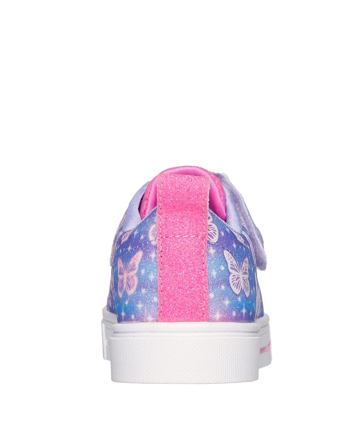 Skechers Twinkle Sparks Butterfly-embellished Light-up Woven Trainers In Lavendar Multi